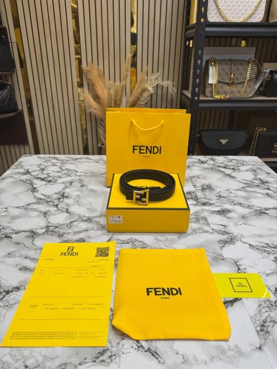 Fendi FF Logo Buckle With Box And Dust Bag Including Carry Bag - Image 2
