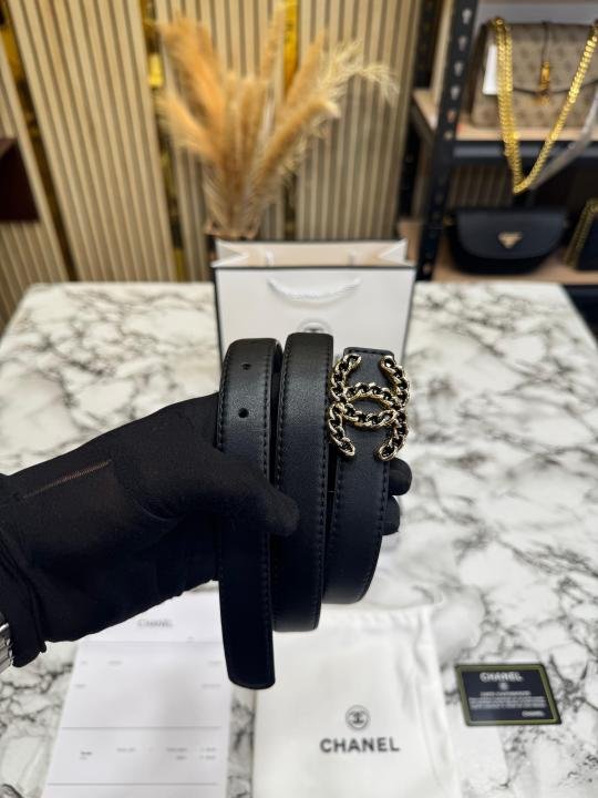 Buy Chanel Premium Quality Golden Initials Buckle With Box And Dust Bag Including Carry Bag Online in India - Style 1 - Bootery - Image 4