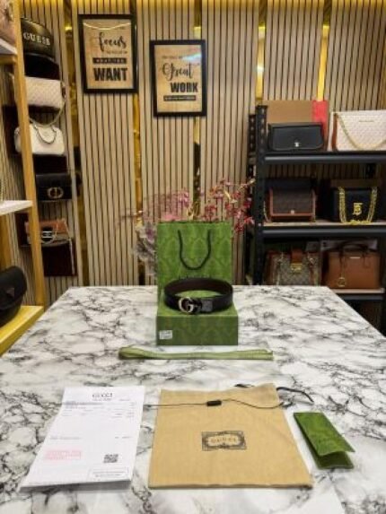 Gucci GG Marmont Leather Belt Dual-tone Buckle With Box Dust Bag And Carry Bag - Best Price Online - Bootery