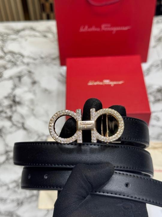Salvatore Ferragamo Gancini Buckle Leather Belt With Box And Dust Bag Including Carry Bag - Image 5