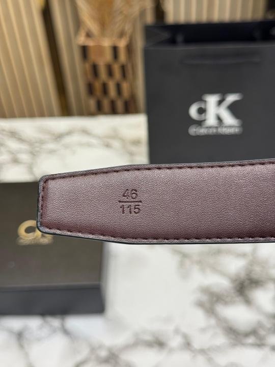 Calvin Klein Black Leather Belt With Signature CK Initial Buckle With Box Dust Bag Including Carry Bag - Image 4