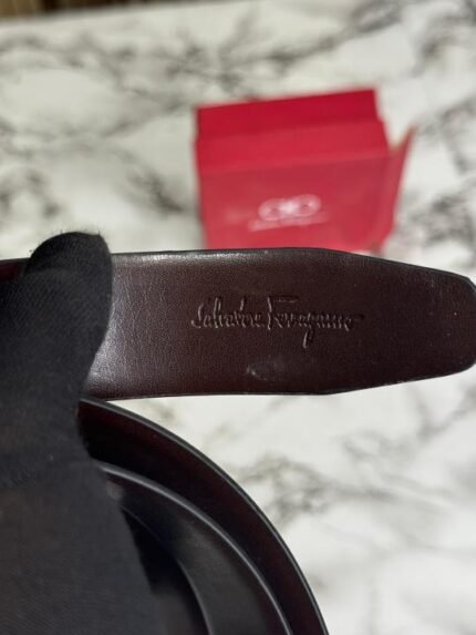 Salvatore Ferragamo Black Gancini Buckle Belt Price in India - Buy at Bootery - Image 2