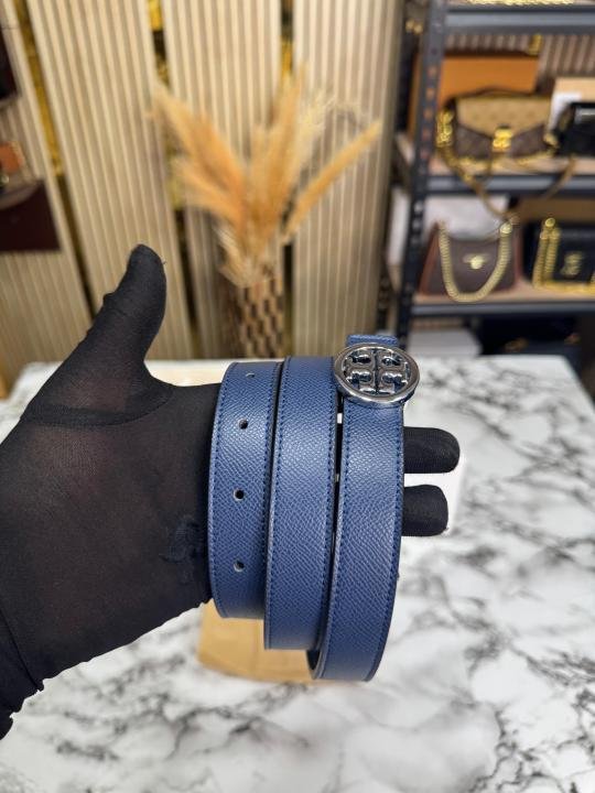 Tory Burch TORRY BURCH PREMIUM QUALITY BELT WITH OG BOX DUST BAG & CAARY BAG T57 BLUE - Image 6