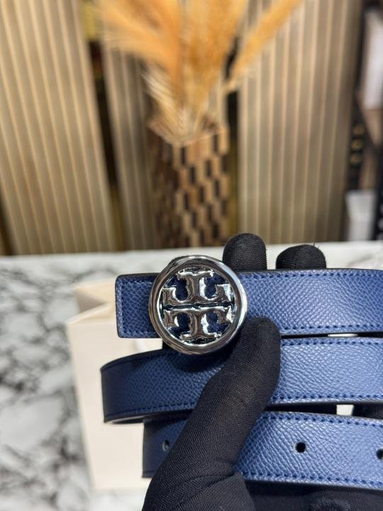 Tory Burch TORRY BURCH PREMIUM QUALITY BELT WITH OG BOX DUST BAG & CAARY BAG T57 BLUE - Image 5