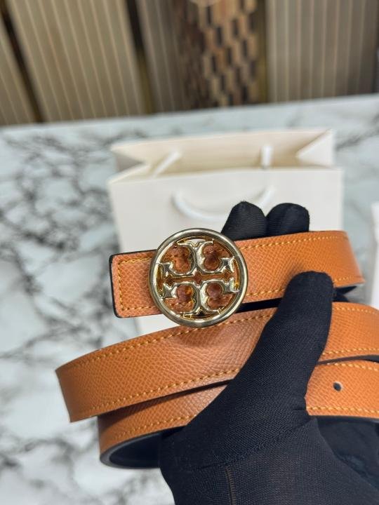 Tory Burch PREMIUM QUALITY BELT WITH OG BOX DUST BAG & CARRY BAG T58 TAN - Image 5