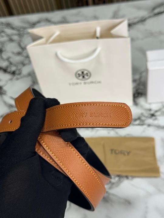 Tory Burch PREMIUM QUALITY BELT WITH OG BOX DUST BAG & CARRY BAG T58 TAN - Image 4