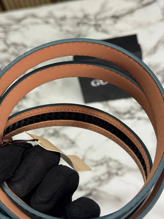 Buy Gucci Leather Belt With Silver GG Buckle Includes Box Online in India - Bootery - Image 4