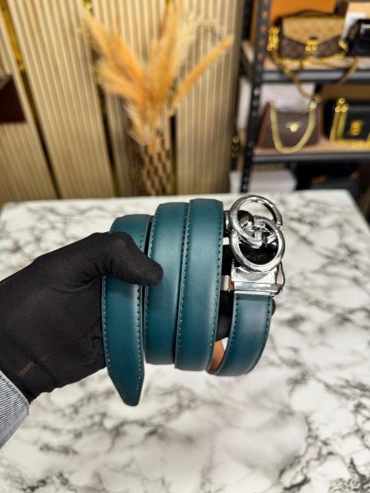Buy Gucci Leather Belt With Silver GG Buckle Includes Box Online in India - Bootery - Image 3