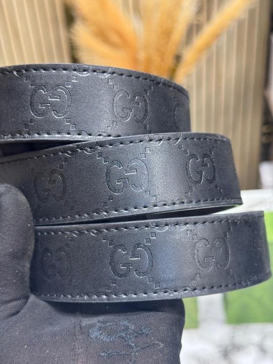 Gucci BLACK EMBOSSED BELT COMBO Snake-style BUCKLE INCLUDES BOX DUST BAG AND CARRY BAG - Image 8