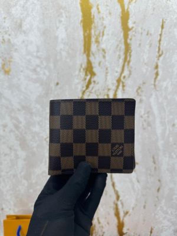 Louis Vuitton BROWN CHECKS PREMIUM BELT & WALLET COMBO WITH OG MAGNATIC BOX DUST BAG CARRY BAG L63 - Image 9