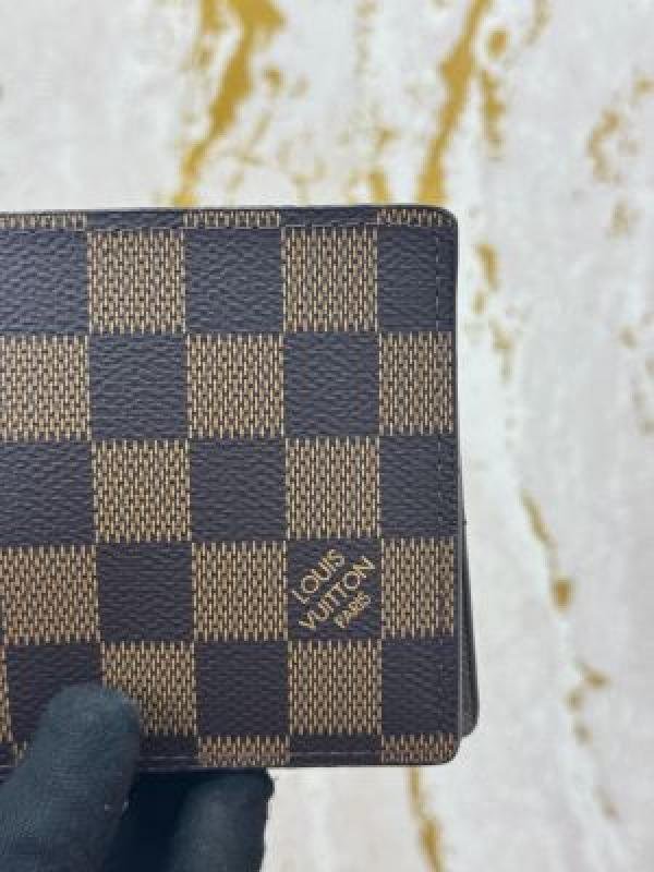 Louis Vuitton BROWN CHECKS PREMIUM BELT & WALLET COMBO WITH OG MAGNATIC BOX DUST BAG CARRY BAG L63 - Image 3