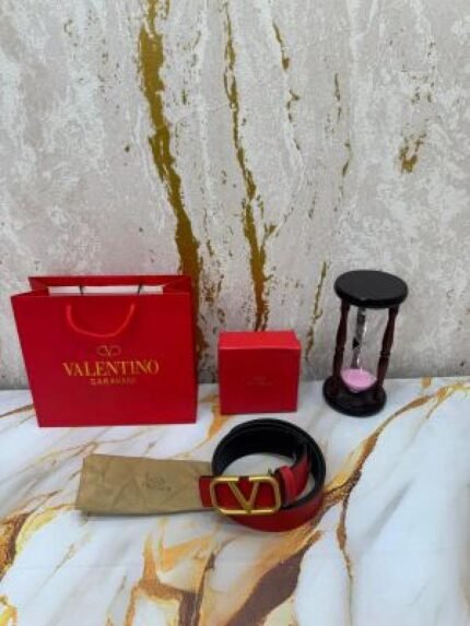 Valentino Garavani Leather Belt V-logo Buckle With Box And Dust Bag Including Carry Bag Price in India - Style 1 - Buy at Bootery