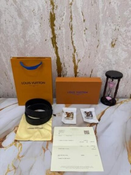Buy Louis Vuitton Monogram Logo Belt Combo With Box And Dust Bag Including Carry Bag Online in India - Bootery