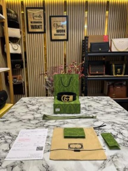 Buy Gucci Gold GG Marmont In Matte Embossed Belt With Box Dust Bag And Carry Bag Online in India - Bootery