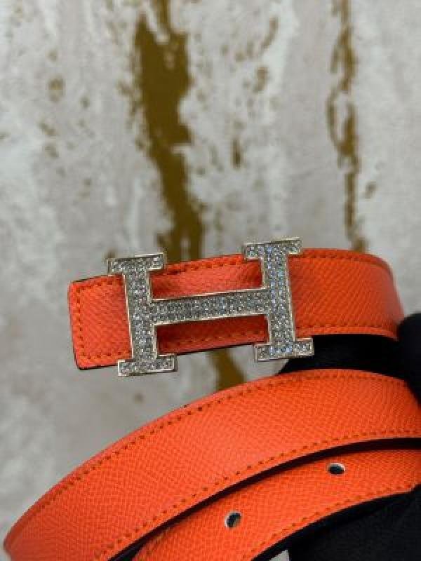 Buy Hermes Premium Belt With OG Box Dust Bag Orange H49 Online in India - Bootery - Image 2