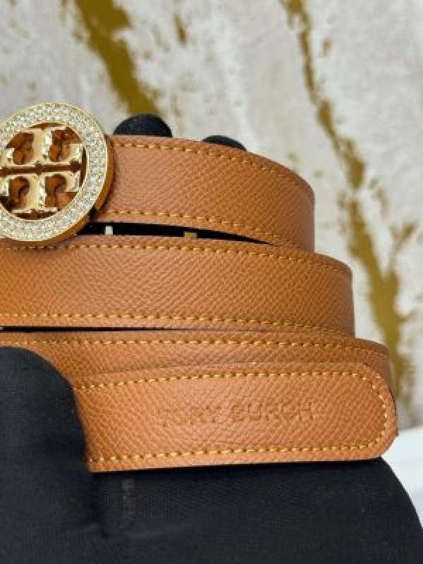 Tory Burch TORRY BURCH PREMIUM QUALITY BELT WITH OG BOX DUST BAG & CARRY BAG T56 TAN - Image 4