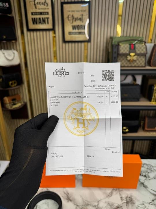Hermes Belt Combo With Carry Bag And Dust Bag With Card And Bill With OG Box Hs-5 - Best Price Online - Style 1 - Bootery - Image 9