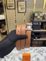 Buy Hermes Premium Belt With OG Box Dust Tan H50 Online in India - Bootery - Image 6