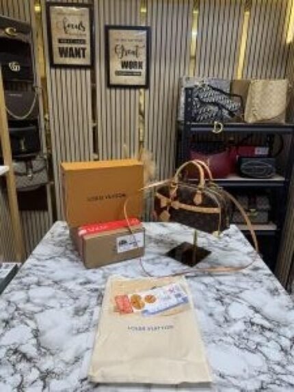 Buy Louis Vuitton Loui S Vuitto N Speedy Mono Handbag With Double Og Box And Dust Bag Online in India - Bootery