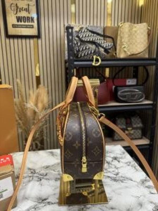 Buy Louis Vuitton Loui S Vuitto N Speedy Mono Handbag With Double Og Box And Dust Bag Online in India - Bootery - Image 6