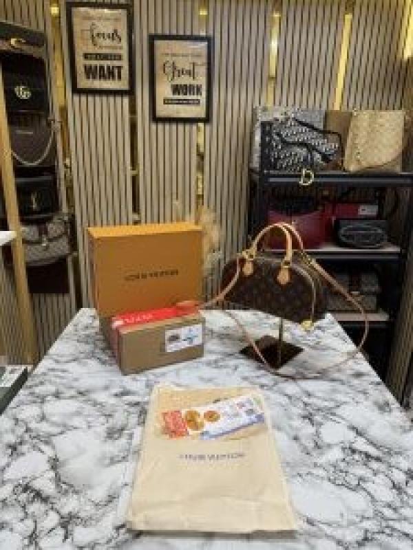 Buy Louis Vuitton Loui S Vuitto N Speedy Mono Handbag With Double Og Box And Dust Bag Online in India - Bootery - Image 5