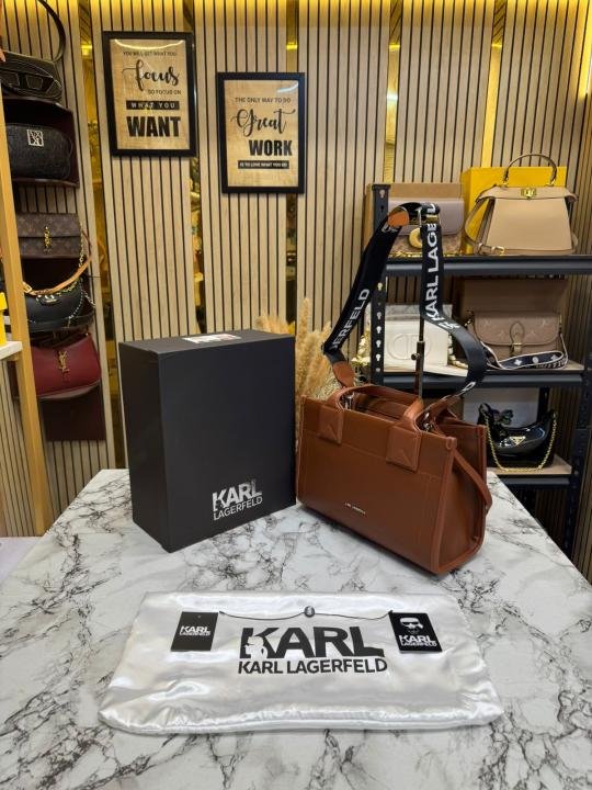 Buy Karl Lagerfeld Kskuare Embossed Hand Bag Brown Online in India - Bootery - Image 7