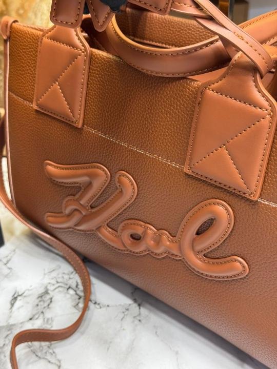 Buy Karl Lagerfeld Kskuare Embossed Hand Bag Brown Online in India - Bootery - Image 4