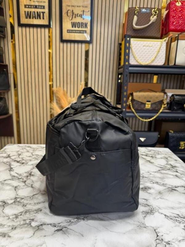 Calvin Klein Black Travel Duffle Bag With Front Zip Pocket & Logo Detail - Image 7