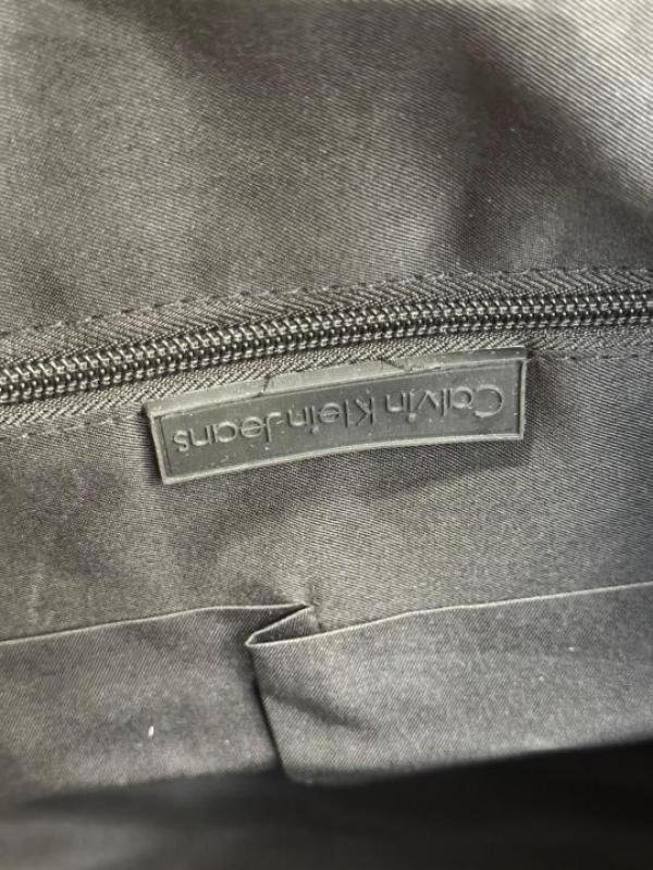 Calvin Klein Black Travel Duffle Bag With Front Zip Pocket & Logo Detail - Image 4