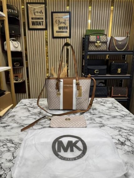 Michael Kors Signature Tote Bag With Dust Bag Premium Quality Price in India - Buy at Bootery