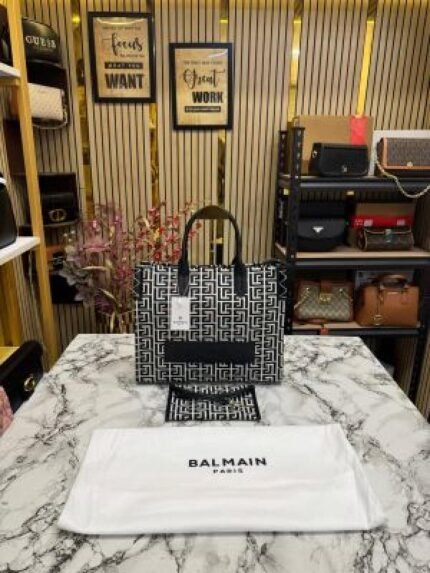 Buy Balmain Paris Monogram Premium Quality Tote Bag With Dust Bag Online in India - Style 1 - Bootery