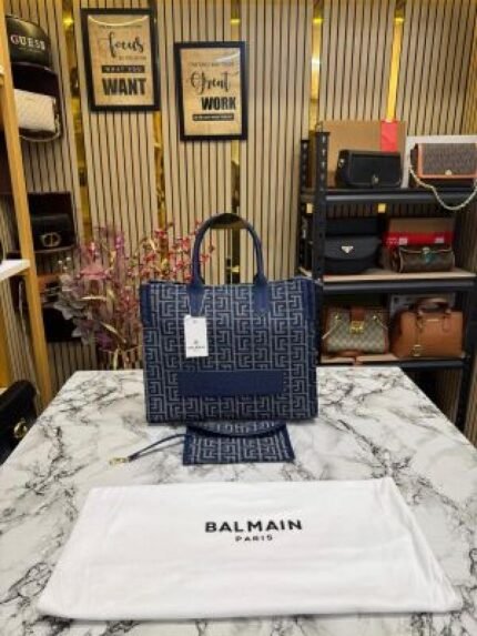Balmain Paris Monogram Premium Quality Tote Bag With Dust Bag Price in India - Style 2 - Buy at Bootery
