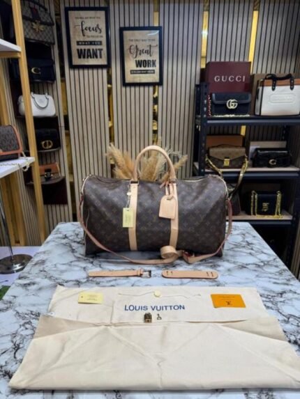 Louis Vuitton Keep All Bandouliere Monogram Duffle Bag With Dust Bag - Best Price Online - Bootery