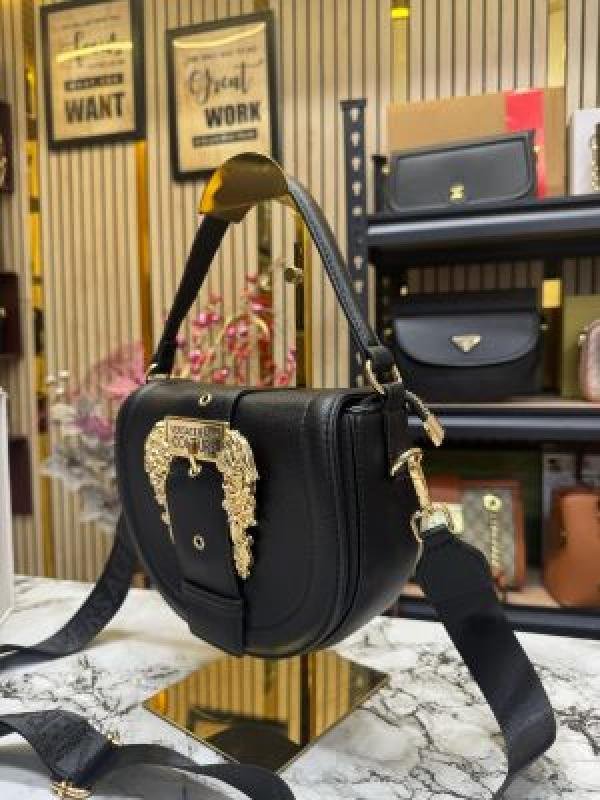 Versace Shoulder Bag In Gold Accents With Magnetic Closure Bag Price in India - Buy at Bootery - Image 4