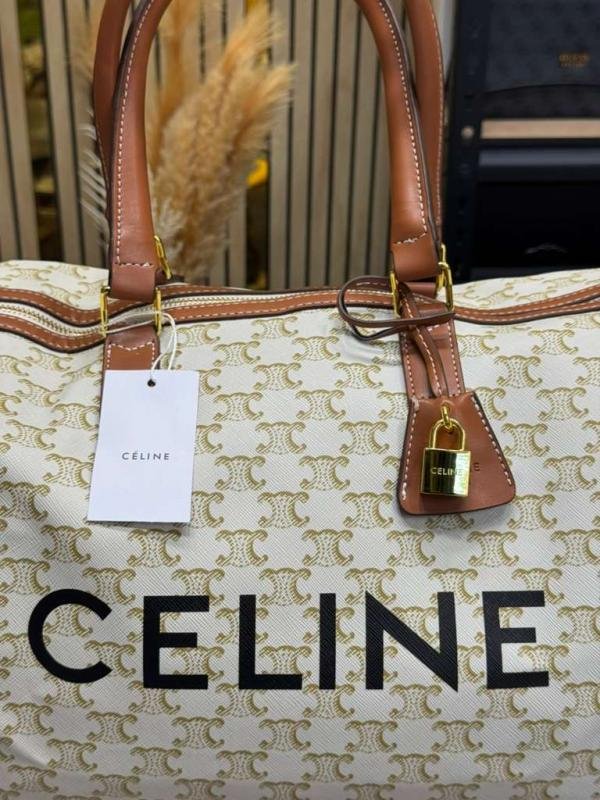 Celine Premium Quality Triomphe Canvas Duffle Travel Bag With Dust Bag Price in India - Style 2 - Buy at Bootery - Image 4