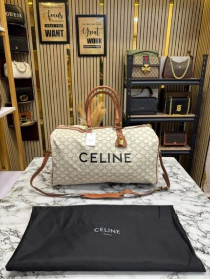 Celine Premium Quality Triomphe Canvas Duffle Travel Bag With Dust Bag Price in India - Style 2 - Buy at Bootery