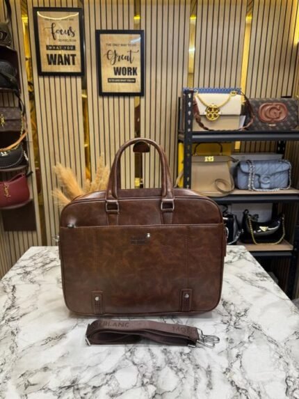 Montblanc Vintage Heritage Leather Briefcase With Strap - Best Price Online - Bootery