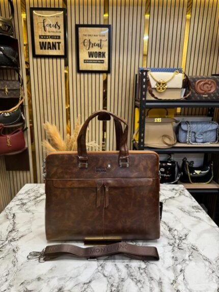 Buy Montblanc Heritage Excutive Leather Laptop Bag Online in India - Bootery