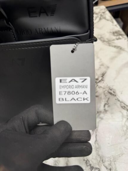 Emporio Armani EA7 Allover Logo Laptop Briefcase Bag - Best Price Online - Bootery - Image 2