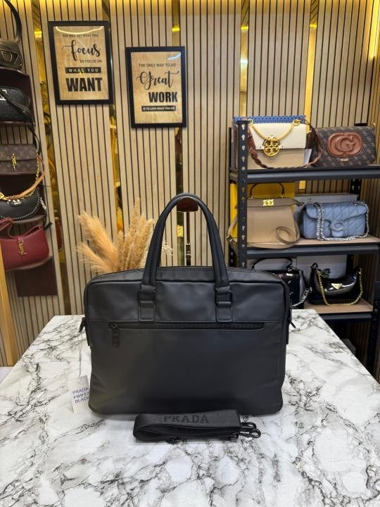 Prada Saffiano Trim Business Briefcase Bag Price in India - Buy at Bootery - Image 7