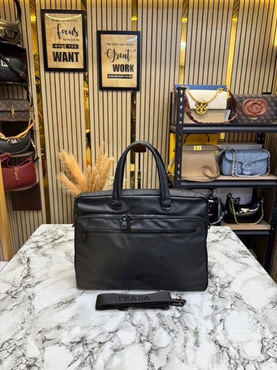 Prada Saffiano Trim Business Briefcase Bag Price in India - Buy at Bootery - Image 4