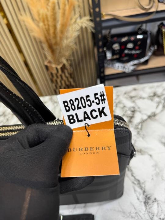 Burberry Burberr Y Black Checks Pattern Leather Briefcase Laptop Bag Price in India - Buy at Bootery - Image 4