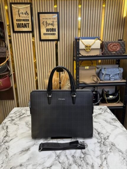Buy Prada Premium Quality Laptop Bag With Strap Online in India - Style 1 - Bootery