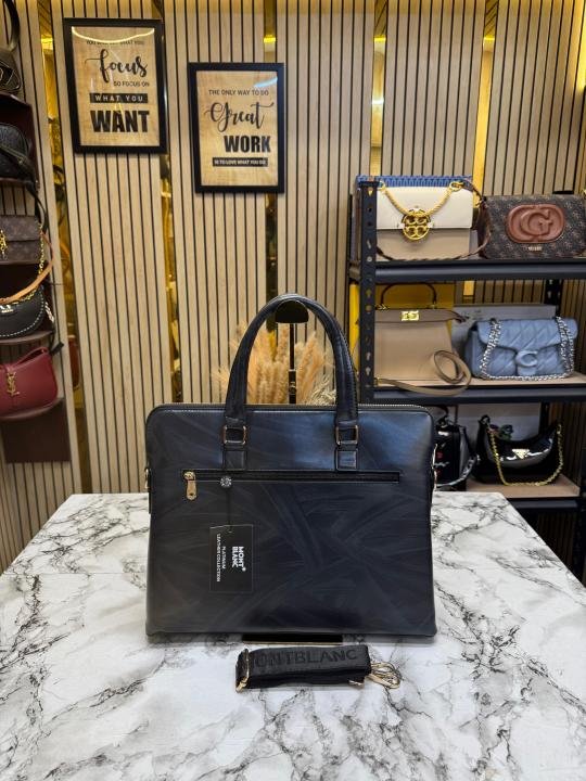 Montblanc Polished Premium Quality Laptop Bag With Strap Price in India - Style 1 - Buy at Bootery - Image 4