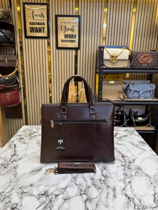 Montblanc Polished Premium Quality Laptop Bag With Strap - Best Price Online - Style 2 - Bootery - Image 3