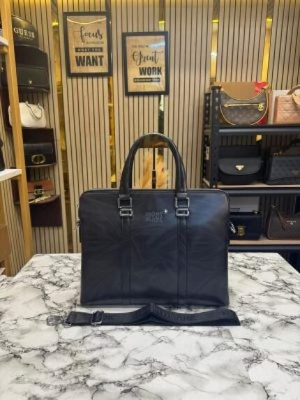 Buy Montblanc Polished Premium Quality Laptop Bag With Strap Online in India - Style 4 - Bootery