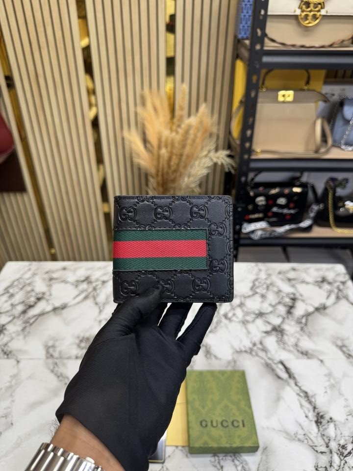 Gucci GG Supreme Embossed Stripe Bi-fold Wallet With Box And Dust Bag Including Card - Best Price Online - Bootery - Image 8