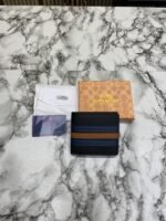Buy Coach Signature Stripe Leather Bi-fold Wallet With Box Including Card Online in India - Bootery