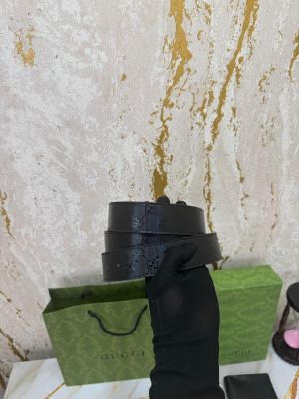 Buy Gucci Premium Quality Belt & Wallet Combo With OG Box Dust Bag Carry Bag G64-2 Black Online in India - Bootery - Image 7