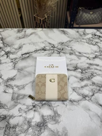 Coach Noir Stripe Mini Zipper Wallet With Box Price in India - Style 3 - Buy at Bootery